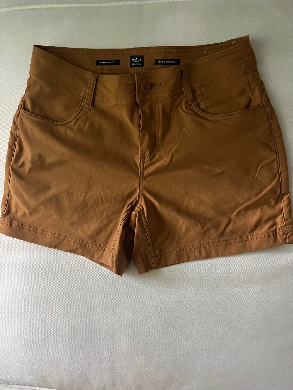 Prana Women's Stretch Zion Shorts 5 inchRust High-Rise Stretch Shorts
